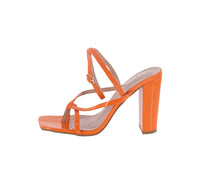 WOMAN'S SHOES ORANGE PAT HEELS NILE-1