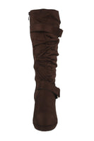 WOMAN'S SHOES BROWN SUEDE BOOTS NORITA-68