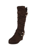 WOMAN'S SHOES BROWN SUEDE BOOTS NORITA-68