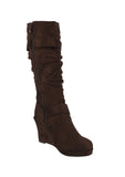 WOMAN'S SHOES BROWN SUEDE BOOTS NORITA-68