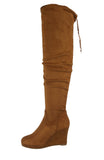 WOMAN'S SHOES TAN SUEDE BOOTS NORITA-92