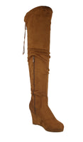 WOMAN'S SHOES TAN SUEDE BOOTS NORITA-92