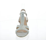 WOMAN'S SHOES SILVER GLITTER HEELS NOVA-20