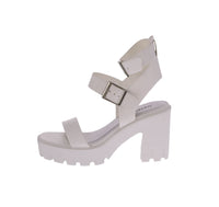 WOMAN'S SHOES WHITE PU HEELS NOVA