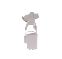 WOMAN'S SHOES WHITE PU HEELS NOVA