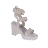 WOMAN'S SHOES WHITE PU HEELS NOVA