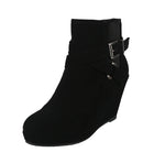 WOMAN'S SHOES BLACK SUEDE BOOTIES OLESIA-62