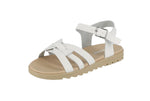 KID'S SHOES WHITE PU LEATHER SANDALS OLIVIA-01K