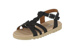 KID'S SHOES BLACK PU LEATHER SANDALS OLIVIA-02K