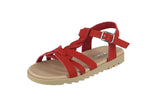 KID'S SHOES RED PU LEATHER SANDALS OLIVIA-02K