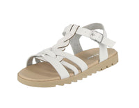 KID'S SHOES WHITE PU LEATHER SANDALS OLIVIA-02K