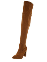 WOMAN'S SHOES TAN SUEDE BOOTS PARIS-1