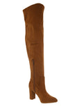 WOMAN'S SHOES TAN SUEDE BOOTS PARIS-1