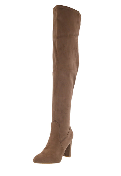 WOMAN'S SHOES TAUPE SUEDE BOOTS PARIS-1