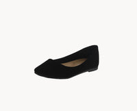 KID'S SHOES BLACK SUEDE FLATS PHASE-7K