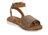 WOMAN'S SHOES TAN GLITTER SANDAL PHILA-09