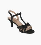 WOMAN'S SHOES BLACK GLITTER HEELS PIANO-5