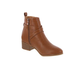 WOMAN'S SHOES TAN PU BOOTIES PLANO-29