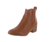 WOMAN'S SHOES TAN PU BOOTIES PLANO-3