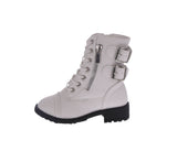 BABY'S SHOES WHITE PU BOOTS POET-1A