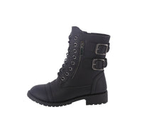 BABY'S SHOES BLACK PU BOOTS POET-1A