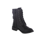 KID'S SHOES BLACK PU BOOTS POET-1K