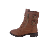 KID'S SHOES TAN PU BOOTS POET-1K