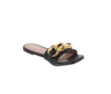 WOMAN'S SHOES BLACK PU SANDALS PRIDE-1