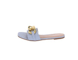 WOMAN'S SHOES BLUE PU SANDALS PRIDE-1