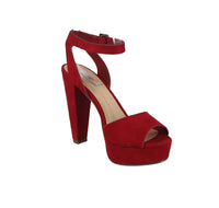 WOMAN'S SHOES RED SUEDE HEELS PURIFY