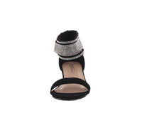 KID'S SHOES BLACK NUB GLITTER HEELS QUALITY-84K