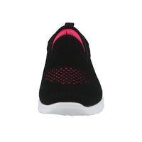 WOMAN'S SHOES BLACK/HOT PINK MESH FABRIC TENNIS SNEAKERS QX-5300W