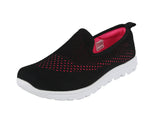 WOMAN'S SHOES BLACK/HOT PINK MESH FABRIC TENNIS SNEAKERS QX-5300W