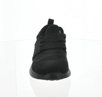 WOMAN'S SHOES BLACK MESH TENNIS SNEAKERS RADIAL-01