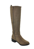 WOMAN'S SHOES TAUPE SUEDE BOOTS RAFFIA-27