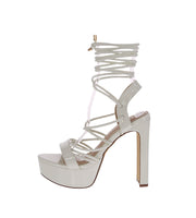 WOMAN'S SHOES WHITE PAT/PU HEELS RAGE-25