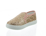 KID'S SHOES CHAMPAGNE GLITTER TENNIS SNEAKERS RANGE-8K