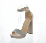 WOMAN'S SHOES LT PINK GLITTER SUEDE HEELS REALOVE-25