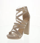 WOMAN'S SHOES NUDE PU HEELS REALOVE-36