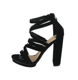 WOMAN'S SHOES BLACK SUEDE HEELS REALOVE-36