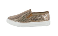 WOMAN'S SHOES ROSE GOLD METALLIC PU LEATHER TENNIS SNEAKERS REBA-14B