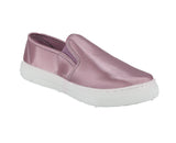 WOMAN'S SHOES LILAC SATIN TENNIS SNEAKERS REBA-159C