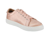 WOMAN'S SHOES BLUSH SATIN TENNIS SNEAKERS REBA-161C