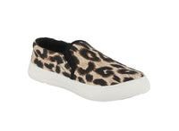 WOMAN'S SHOES LEOPARD FABRIC TENNIS SNEAKERS REBA-58B