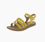 WOMAN'S SHOES YELLOW PU LEATHER SANDALS RECENT-20