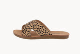 WOMAN'S SHOES CHEETAH NUB/SUEDE SANDALS REFLECT