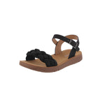 KID'S SHOES BLACK PU/GLITTER SANDALS REFORM-18K