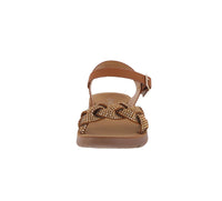 KID'S SHOES TAN PU/GLITTER SANDALS REFORM-18K