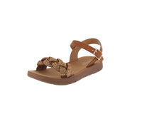 KID'S SHOES TAN PU/GLITTER SANDALS REFORM-18K