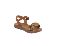 KID'S SHOES TAN PU/GLITTER SANDALS REFORM-18K